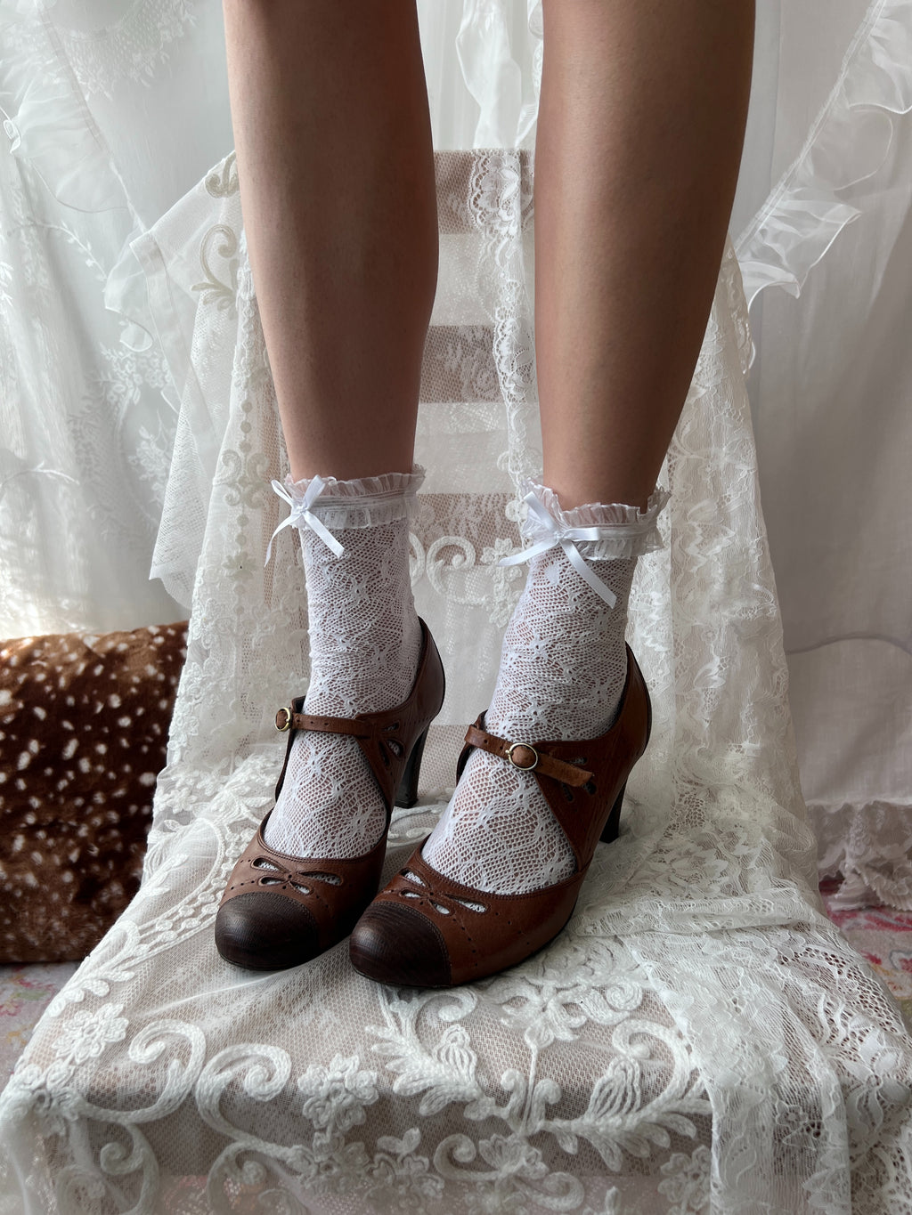 Vintage brown strap heels