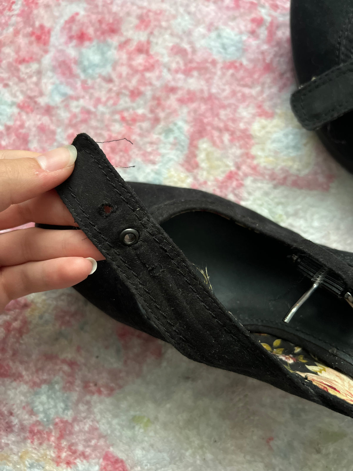 Black mary jane strap heels