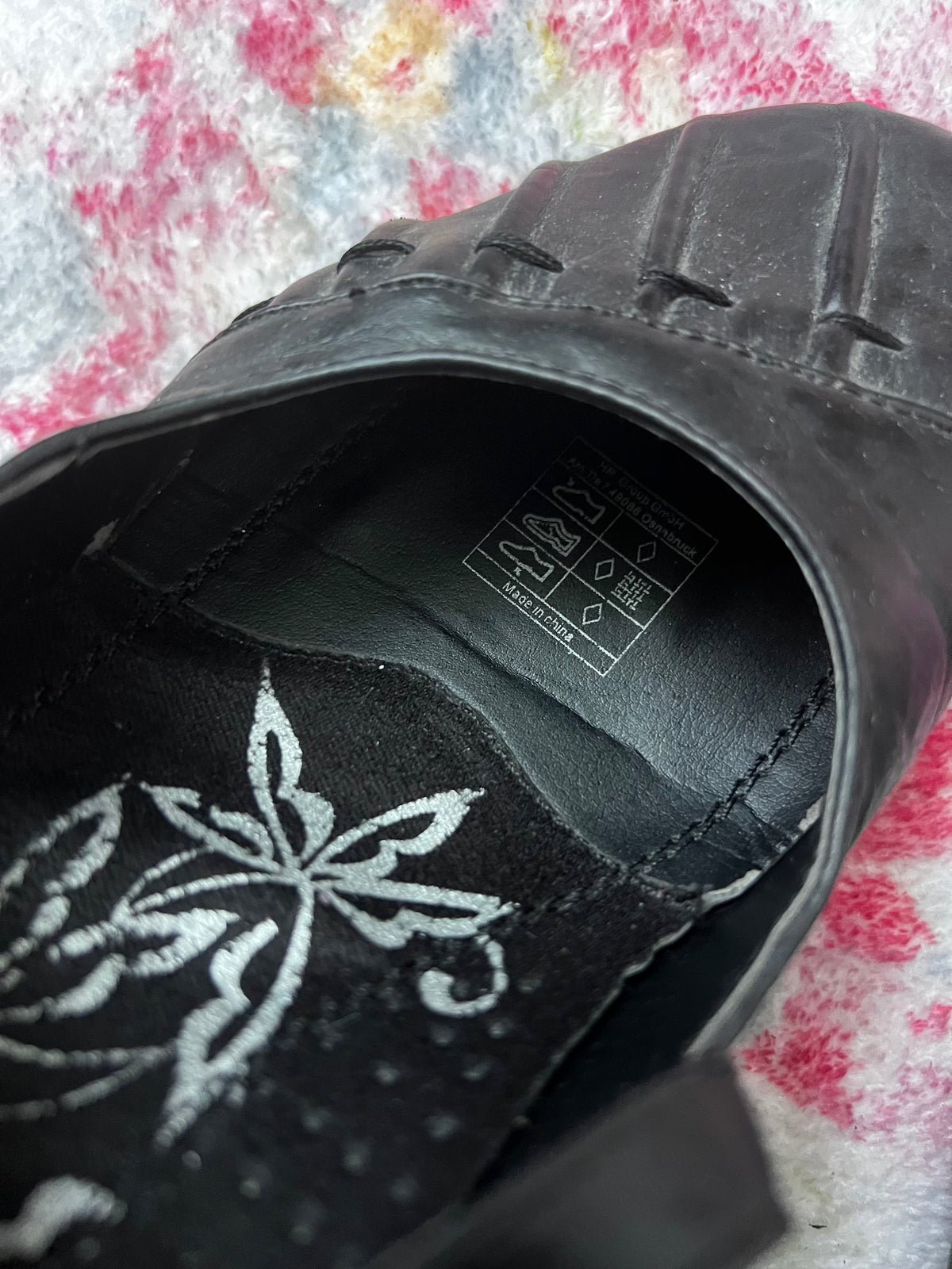 Black Mary Jane shoes with button detail