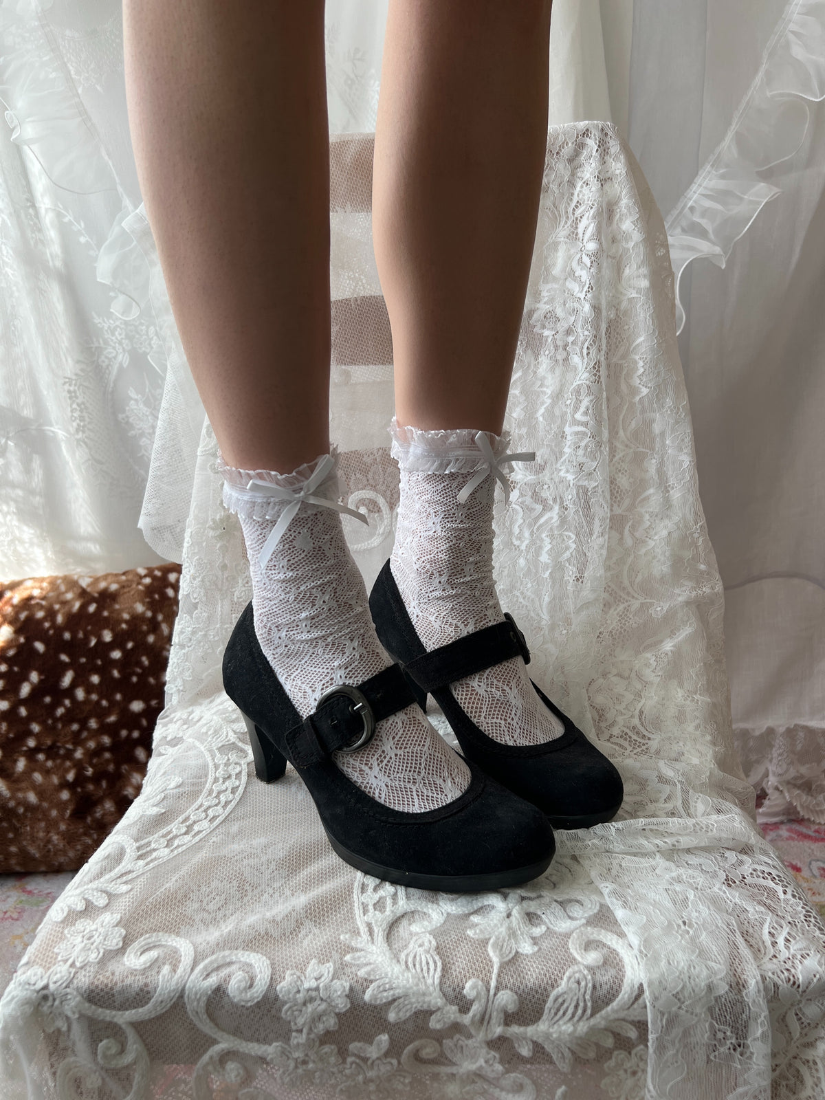 Black mary jane strap heels