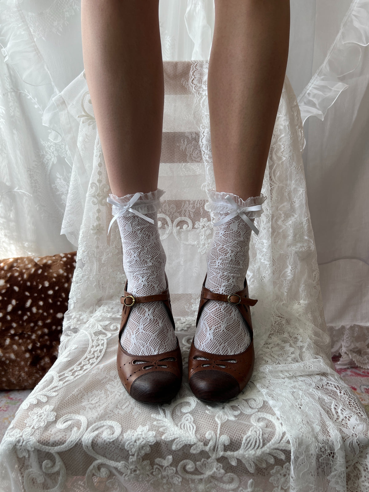 Vintage brown strap heels