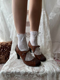 Vintage brown strap heels