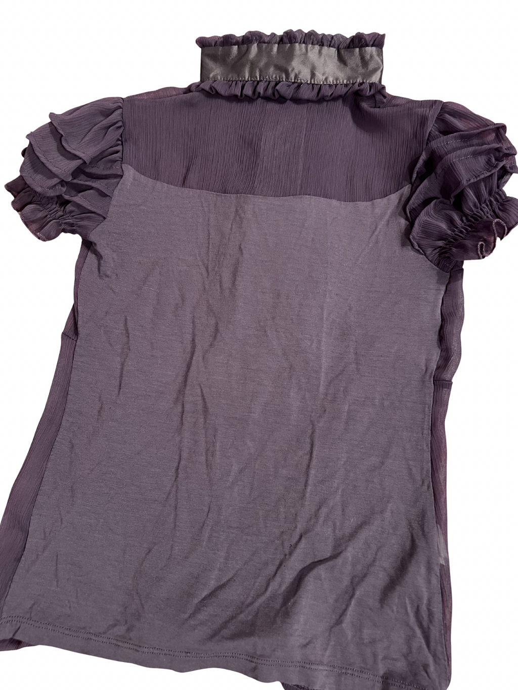 PURPLE RUFFLED BLOUSE