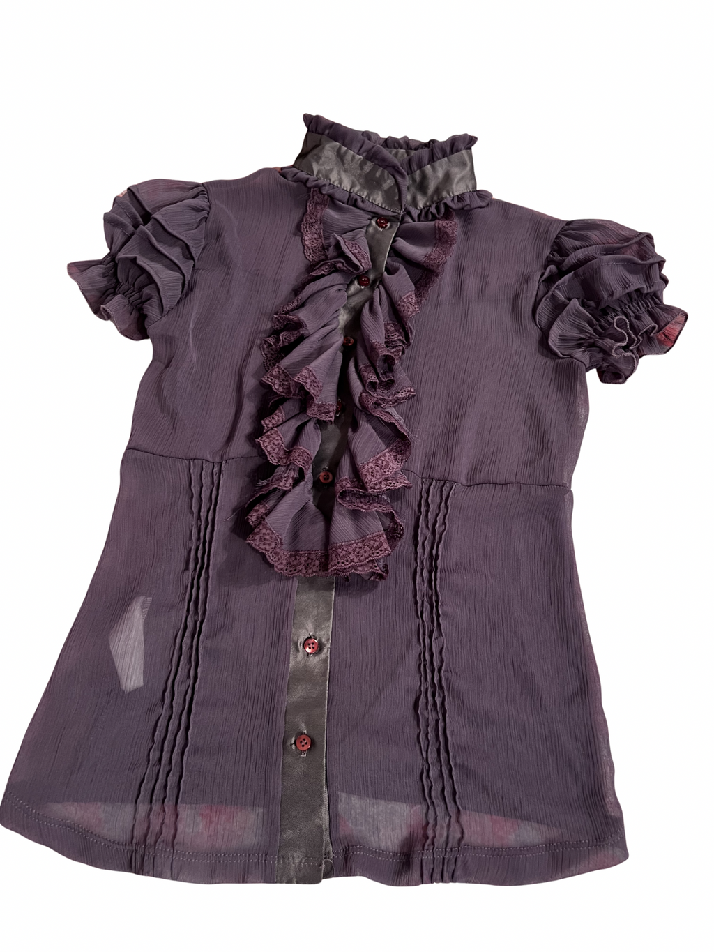 PURPLE RUFFLED BLOUSE