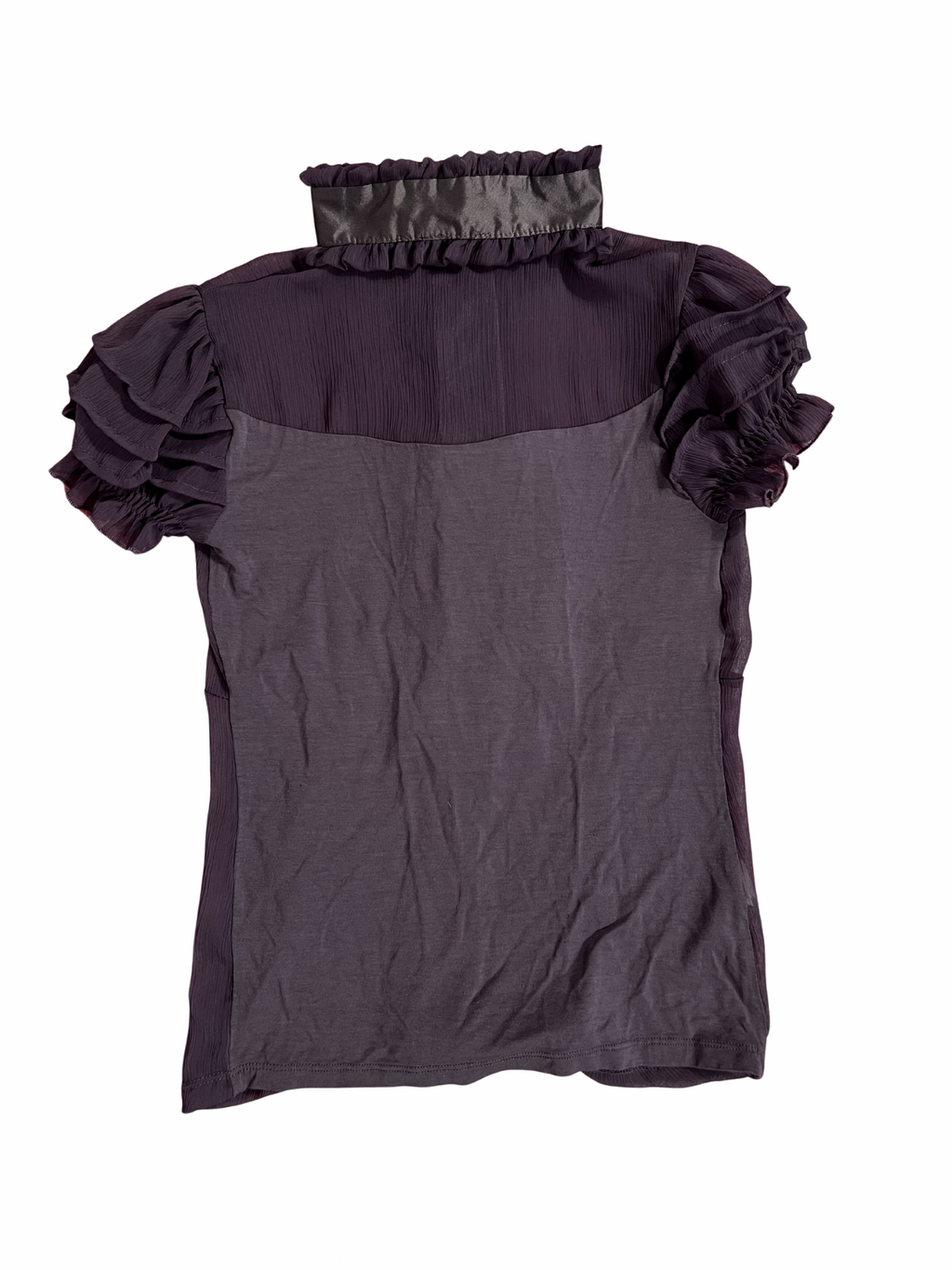 PURPLE RUFFLED BLOUSE