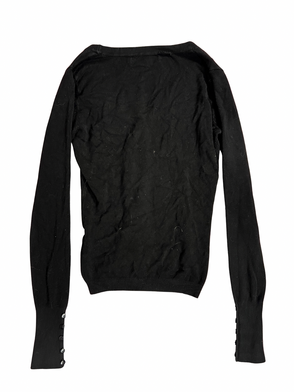 BLACK BUTTON-UP CARDIGAN