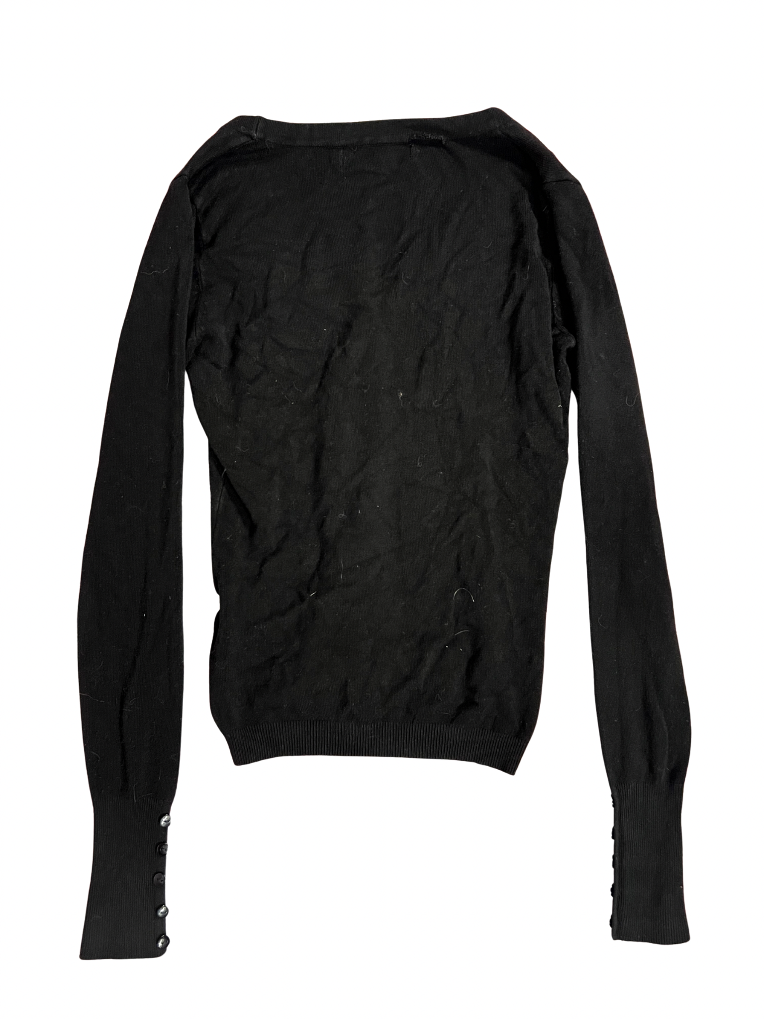 BLACK BUTTON-UP CARDIGAN