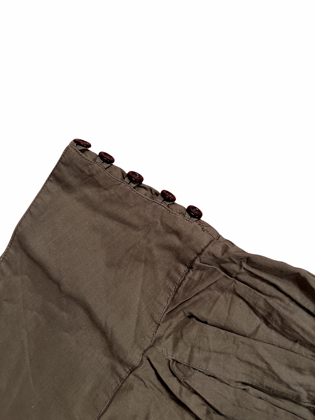BROWN LAYERED PLEATED MIDI SKIRT
