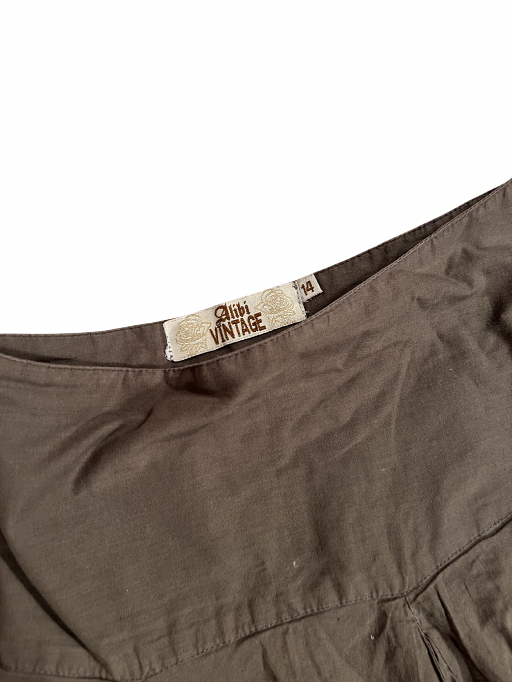 BROWN LAYERED PLEATED MIDI SKIRT
