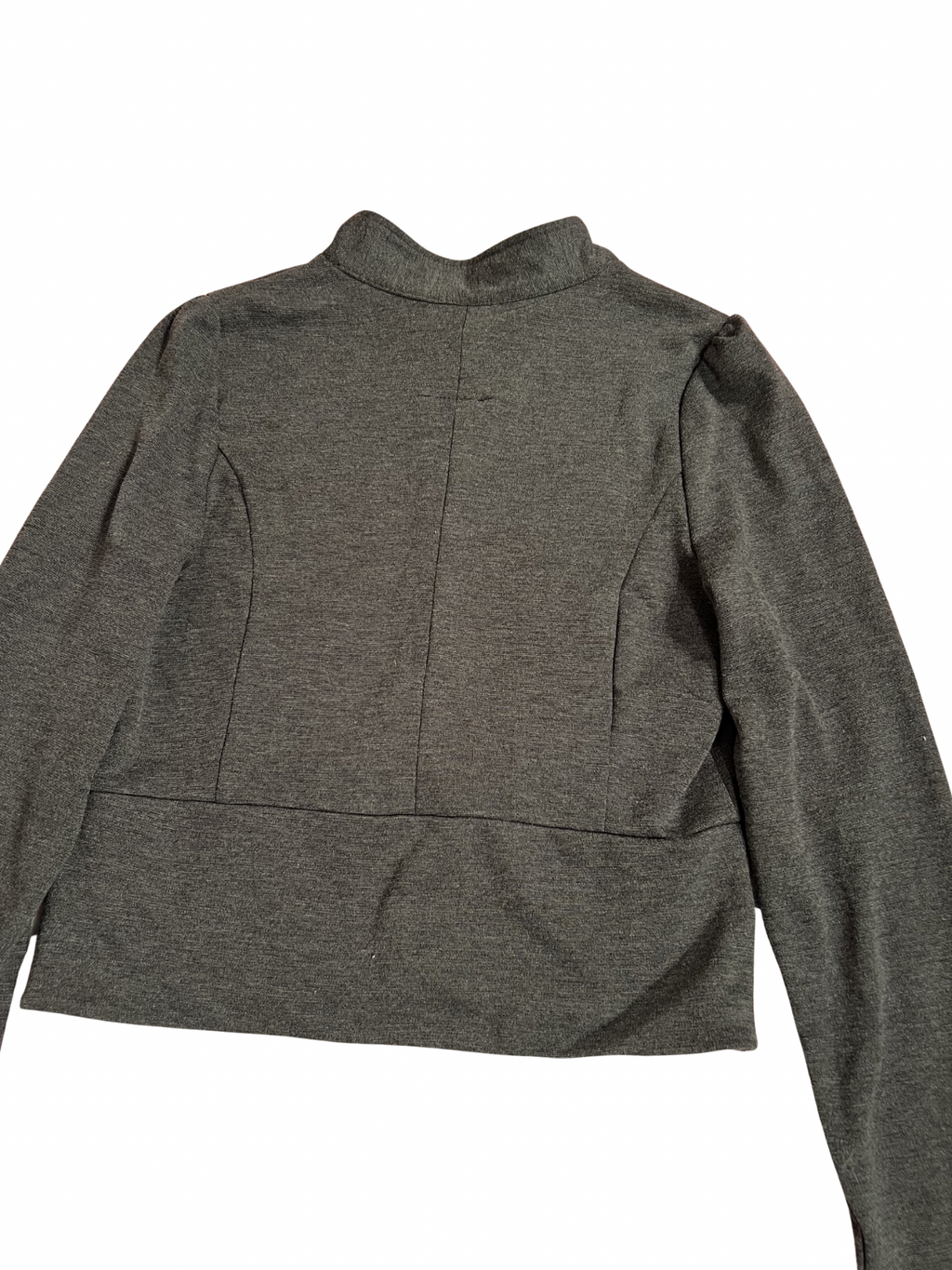 CHARCOAL CROPPED MILITARY-STYLE JACKET